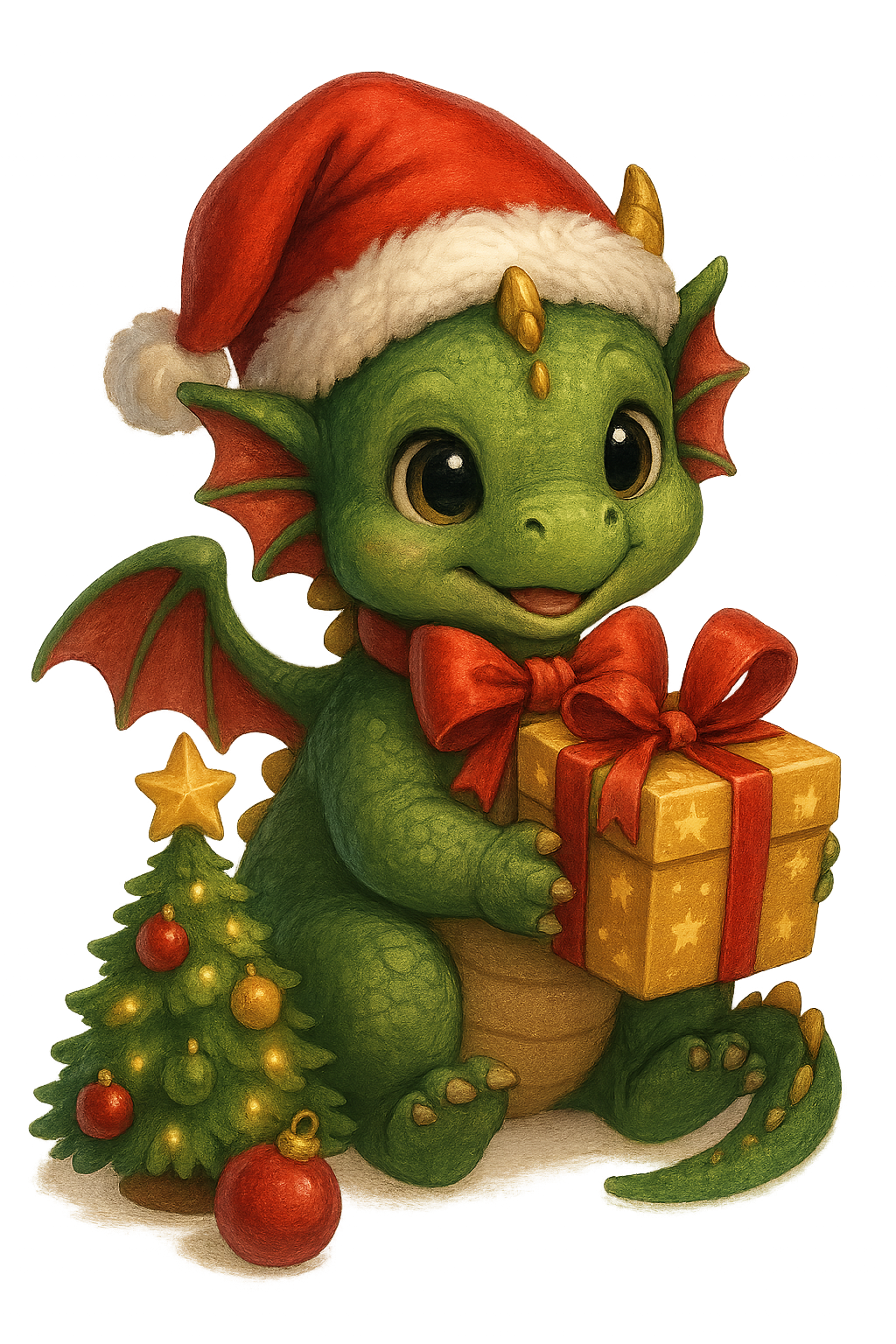 Baby Dragon Christmas Clip Art
